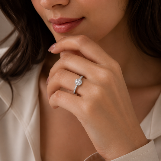 Celeste Halo Ring