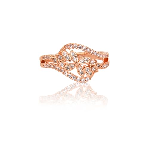 Elegant Rose Gold Diamond Ring