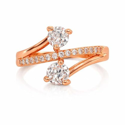 Elegant Rose Gold Diamond Ring