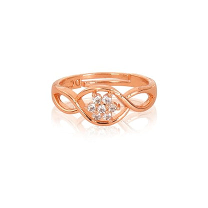 Elegant Rose Gold Diamond Ring