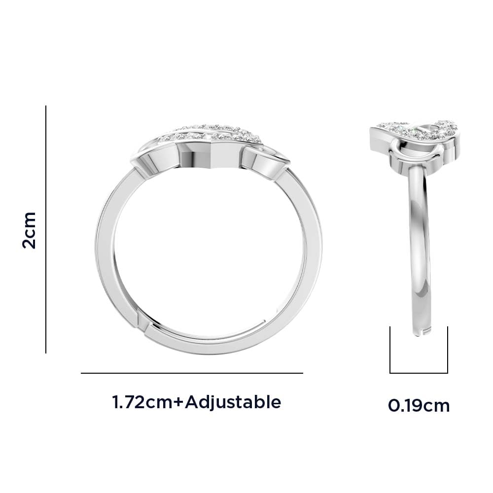 Adjustable Sterling Silver Infinity Ring
