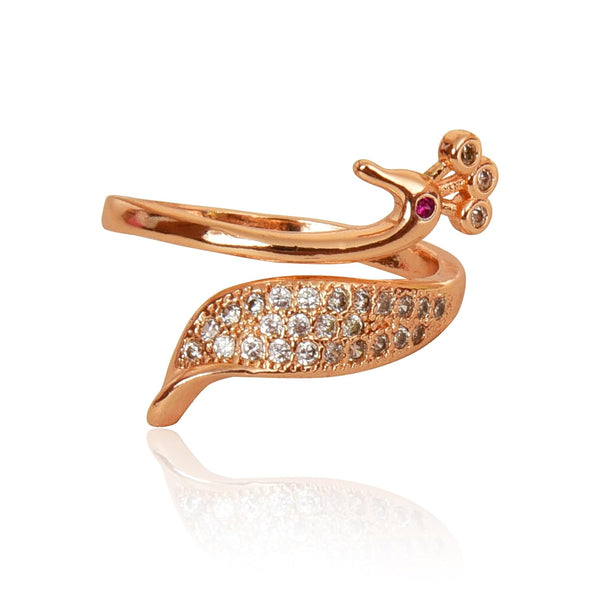 Elegant Rose Gold Diamond Ring