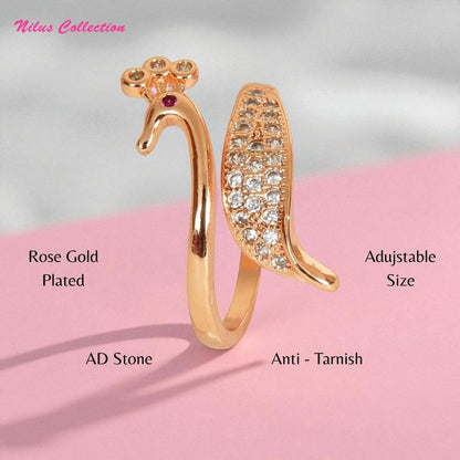 Elegant Rose Gold Diamond Ring